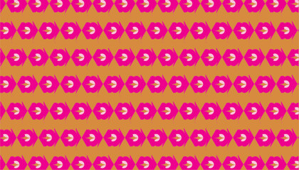seamless pattern with geometric shapes three color design