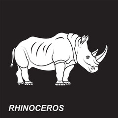 one-horned rhinoceros icon