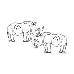 one-horned rhinoceros icon