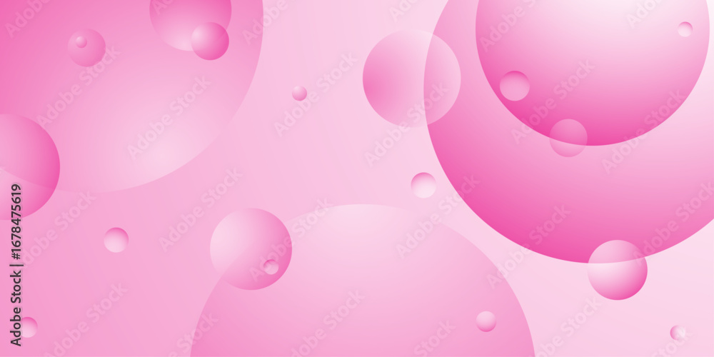Aufkleber abstract white and pink color background. minimal geometric white and pink circle background with go