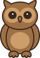 귀여운 부엉이 일러스트