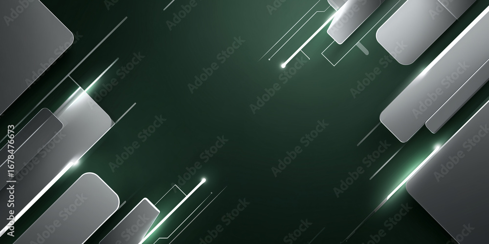 Poster abstract modern geometric background. a seamless pattern of geometric shapes with neon light effect 