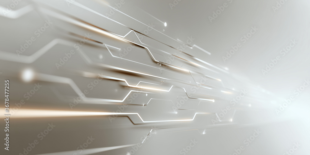 Poster abstract technology circuit board. a minimalist, futuristic design representing the complexities of 