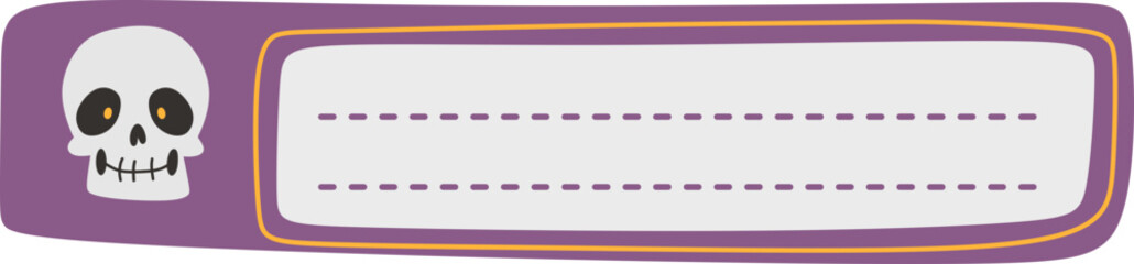 Fototapeta premium Halloween Name Tag