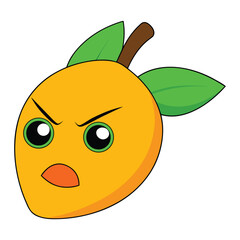 Angry Mango fruit character