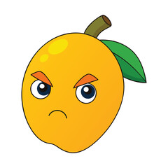 Angry Mango fruit character