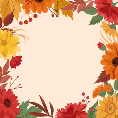 Atmospheric autumn background with fall yellow and orange background Wedding floral design