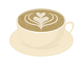 カフェラテのイラスト