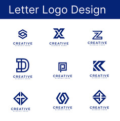 Set of initial letter  logo vector design.
