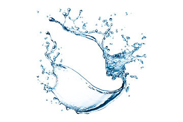 Blue water wave isolated  Water splash Rain drop PNG