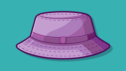 A hat with a blue band is drawn on a blue background. The hat is a simple design with a focus on the color and the band