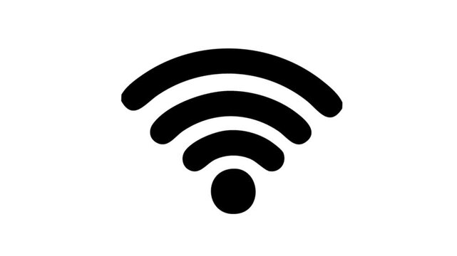 An image of a Wi-Fi symbol showing a wireless network connection signal