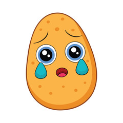 Potatoes Character Expression, Sad Potatoes Character Illustration