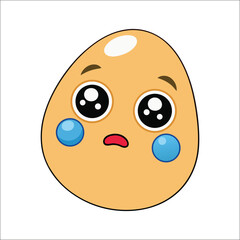 Potatoes Character Expression, Sad Potatoes Character Illustration