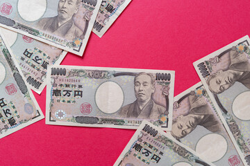 日本の一万円札のお金の背景	