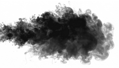 PNG black smoke shaping a soft fog patch across the middle, diffused