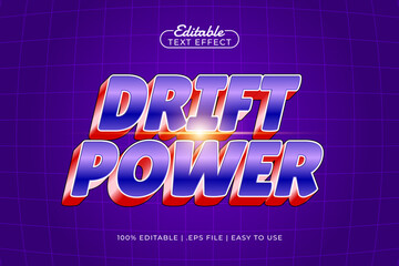 drift power editable text effect with a race and speed text style