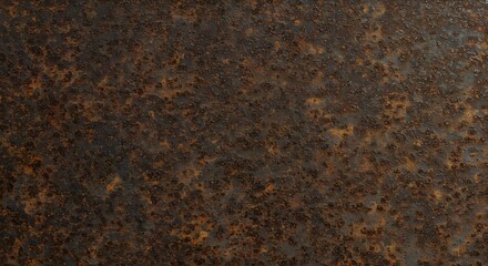 Naklejka premium Rost-Textur, rusted metal surface, variations in color from dark brown to reddish-brown and hints of gray, a weathered, background, textured, 