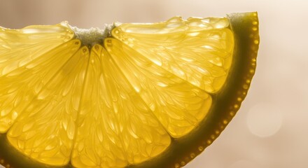 Vibrant Lemon Slice A CloseUp of Fresh Citrus Fruit.