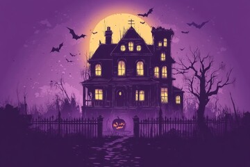 Halloween house architecture haunted.