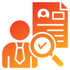 Hiring Glyph Gradient Icon