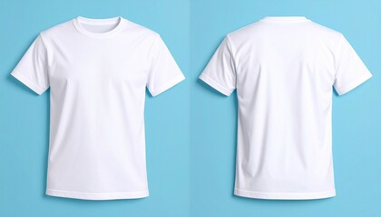 Naklejka premium white t shirts on blue 