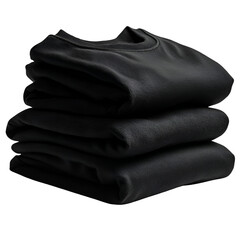 Neatly Folded Black Clothes Isolated