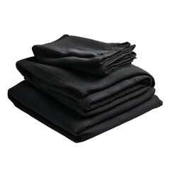Neatly Folded Black Clothes Isolated