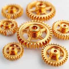 Golden gears interlocked