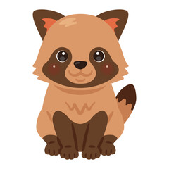 お座りしたタヌキのイラスト