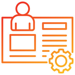 Id Card Line Gradient Icon