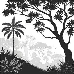 palm trees silhouettes