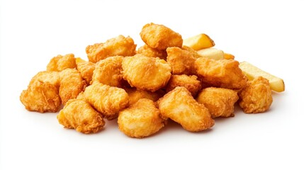 Savor golden fried chicken pieces with crispy fries at your local diner delicious comfort food experience