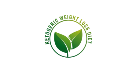 Green Ketogenic Weight Loss Diet Badge Logo Vector Illustration Isolated on White