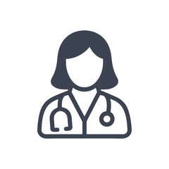 Woman Doctor Icon