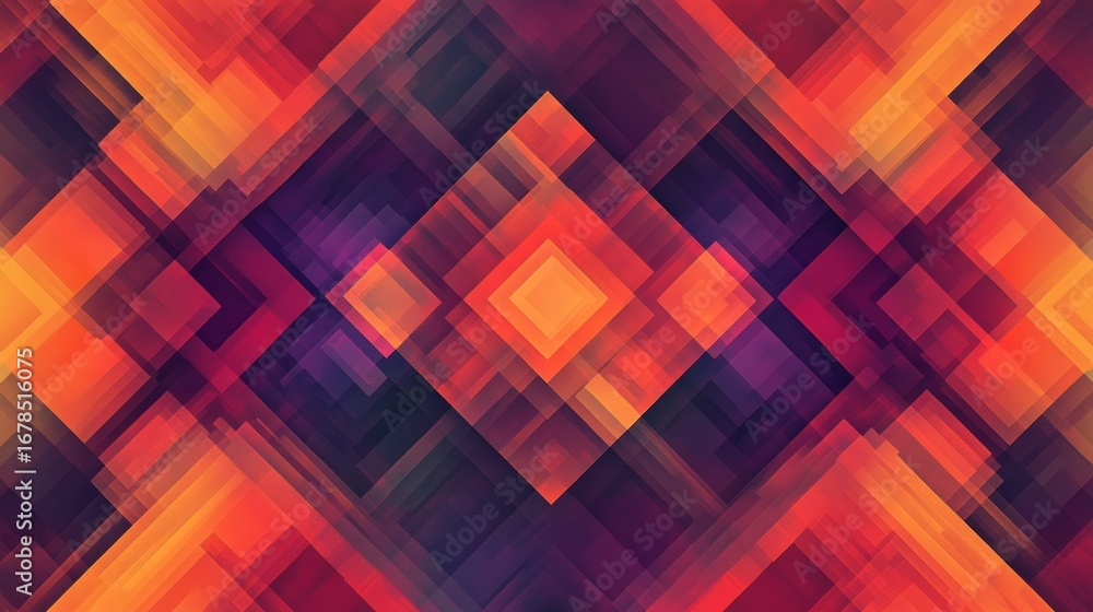Poster creating modern symmetrical geometric patterns of overlapping shapes digital art abstract environmen
