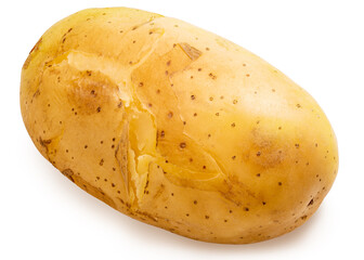 Boiled whole potatoes for cooking ingredients, isolate on white background with clipping path.