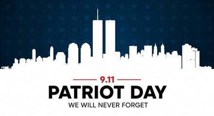 Fototapeta premium Patriot Day: Remembering 9/11 - A Powerful Tribute