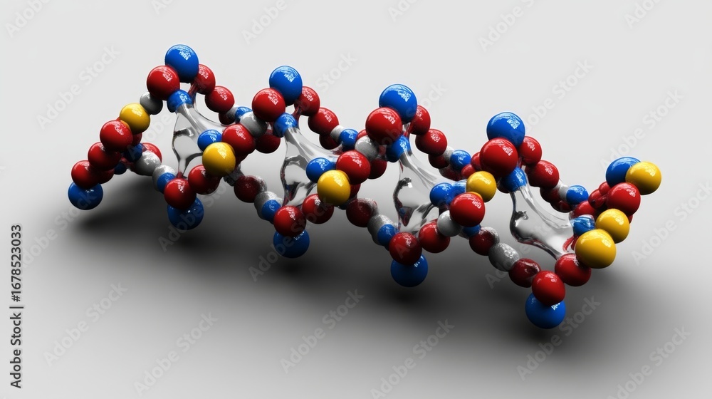 Aufkleber explaining the structure of a dna molecule model laboratory setting scientific visualization high de