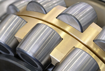 Disassembled roller bearing