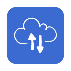 Cloud upload and download icon