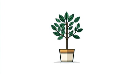Obraz premium Potted plant illustration