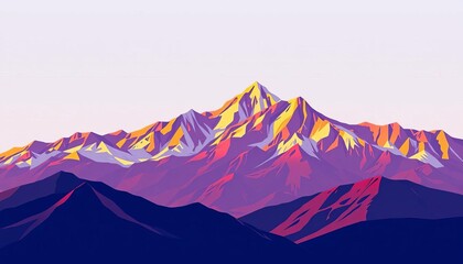 Abstract mountain range line art, minimalist vector illustration  Contemporary aesthetic background, design, simple