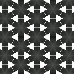 Black and White Seamless Vector Patterns – Monochrome Mandala-Inspired Textures for Design and Decoration