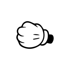 Retro cartoon  hands gesture comic doodle.