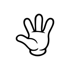 Retro cartoon  hands gesture comic doodle.