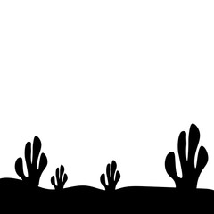 Fototapeta premium Cactus Silhouette Design