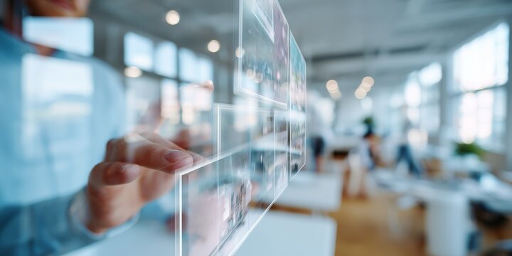 Innovative technology in a modern workspace showcasing digital interaction and multitasking - Powered by Adobe