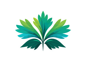 Abstract leaf design graphic element