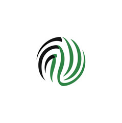 Naklejka premium Abstract swirling circle graphic design